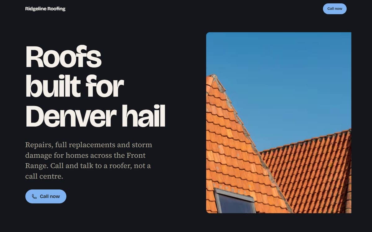 Story template, desktop view